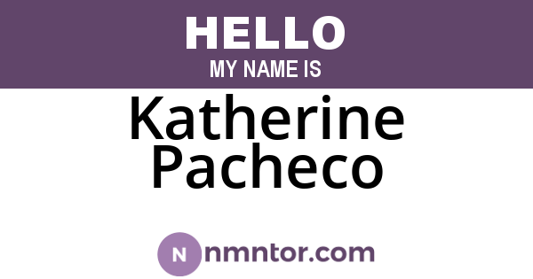 Katherine Pacheco