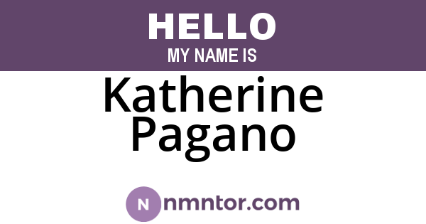 Katherine Pagano