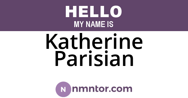 Katherine Parisian
