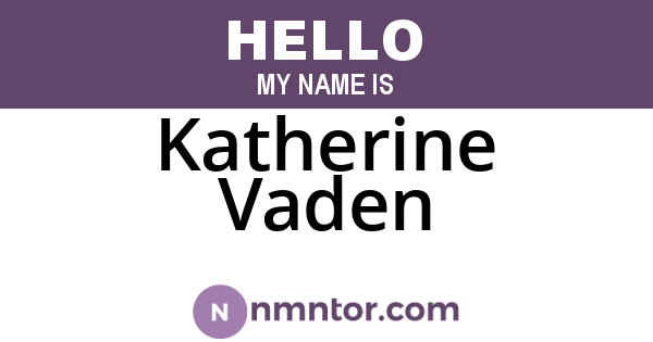 Katherine Vaden