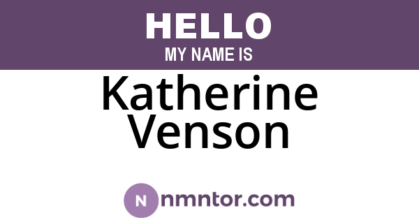 Katherine Venson