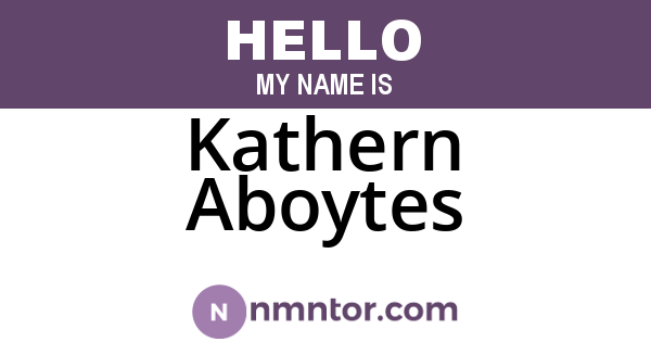 Kathern Aboytes