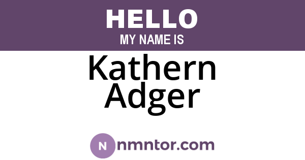 Kathern Adger