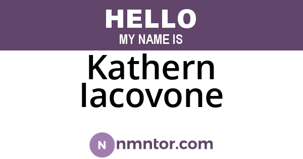 Kathern Iacovone
