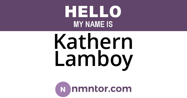 Kathern Lamboy