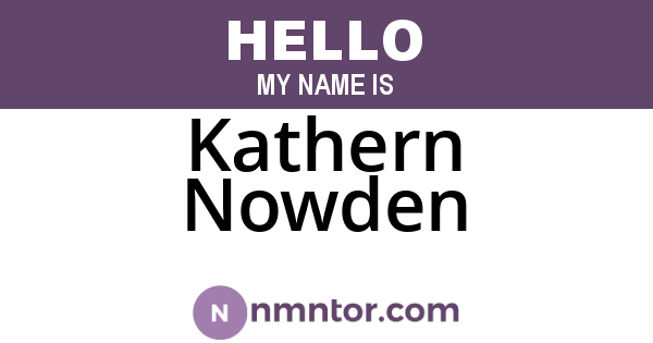 Kathern Nowden