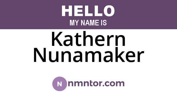 Kathern Nunamaker