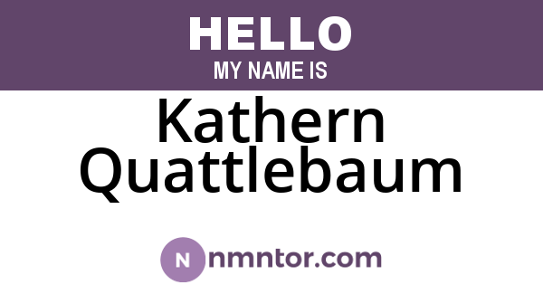 Kathern Quattlebaum