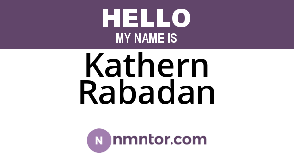 Kathern Rabadan