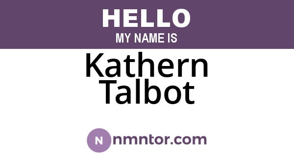 Kathern Talbot