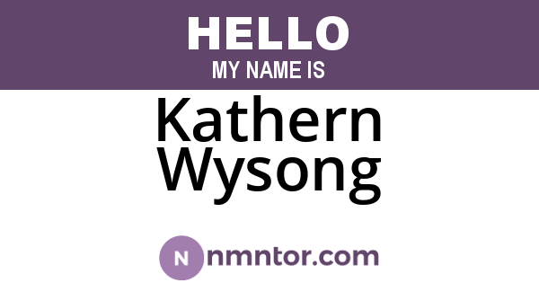 Kathern Wysong