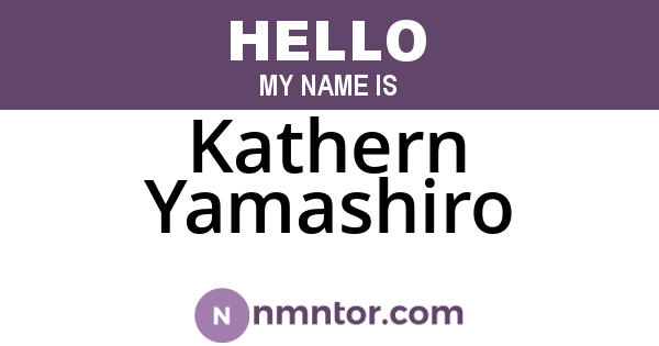 Kathern Yamashiro
