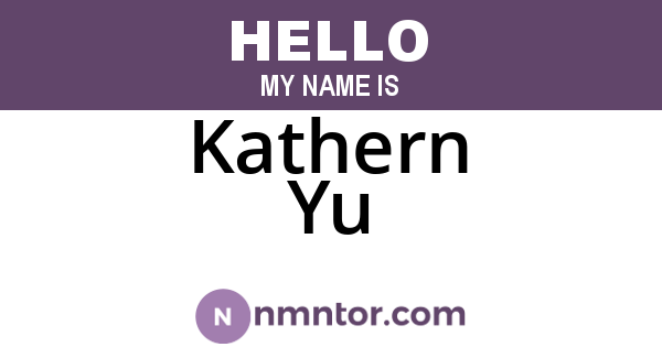 Kathern Yu