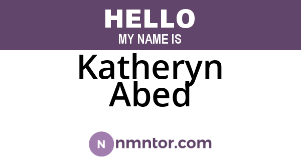 Katheryn Abed