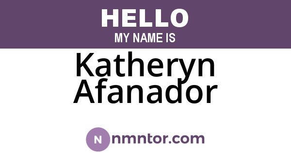 Katheryn Afanador