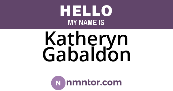 Katheryn Gabaldon