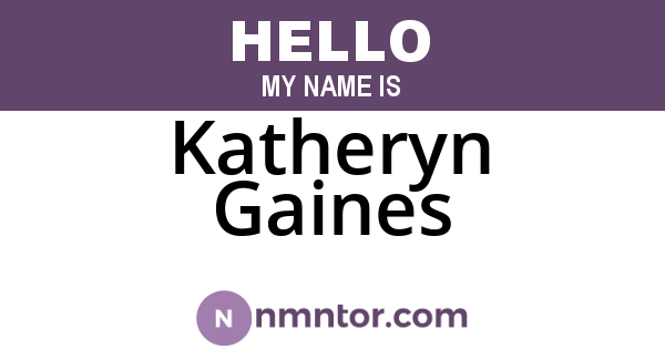 Katheryn Gaines
