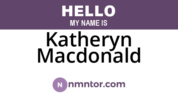 Katheryn Macdonald