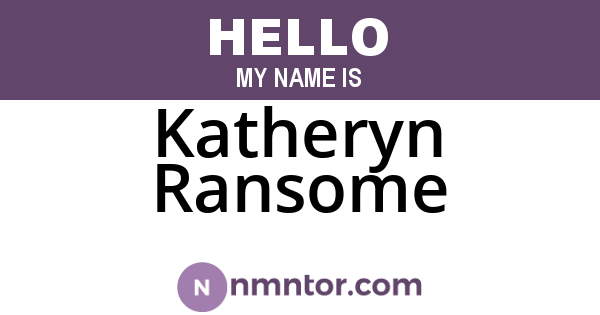 Katheryn Ransome
