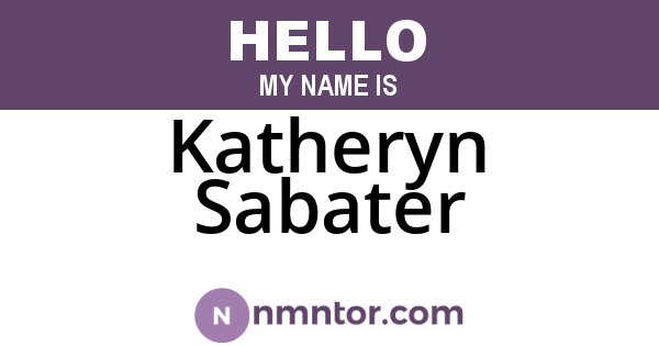 Katheryn Sabater