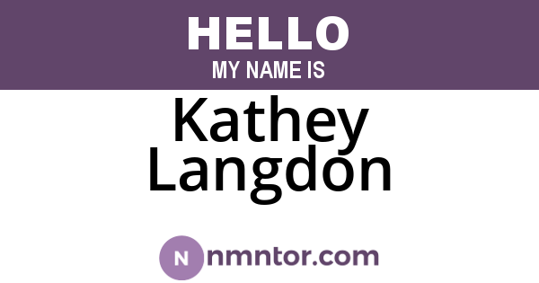 Kathey Langdon
