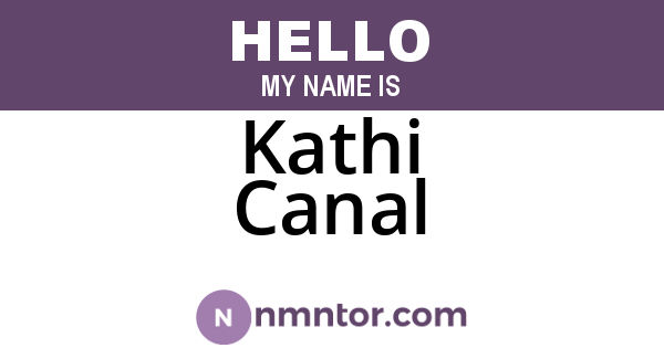 Kathi Canal