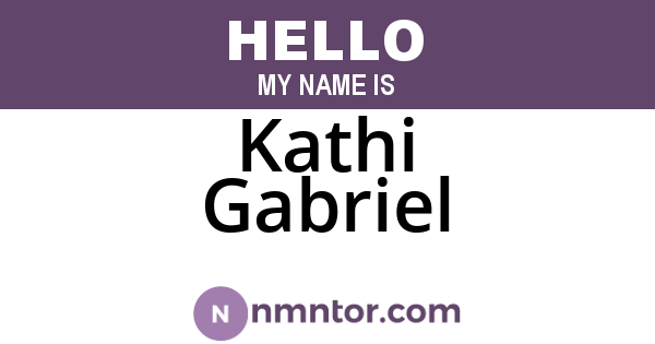 Kathi Gabriel