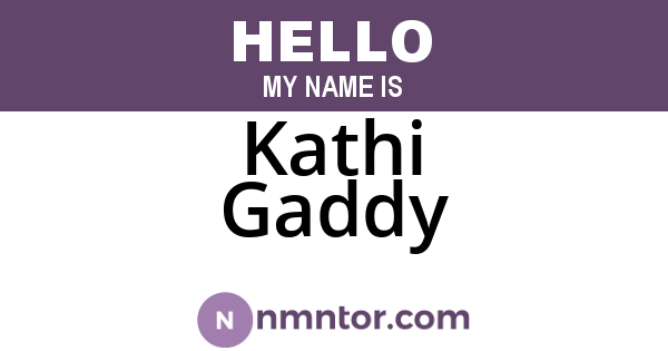 Kathi Gaddy