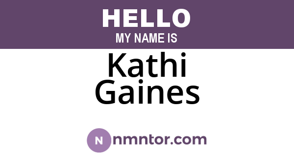 Kathi Gaines