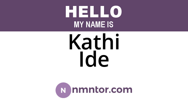 Kathi Ide