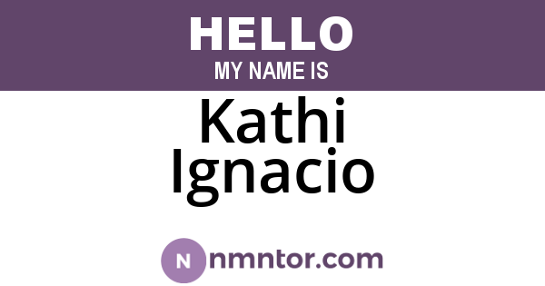 Kathi Ignacio