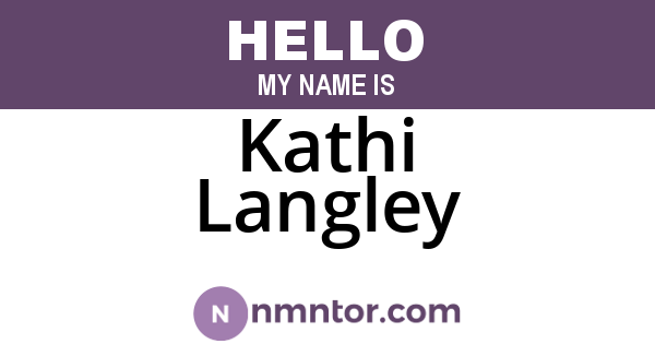 Kathi Langley
