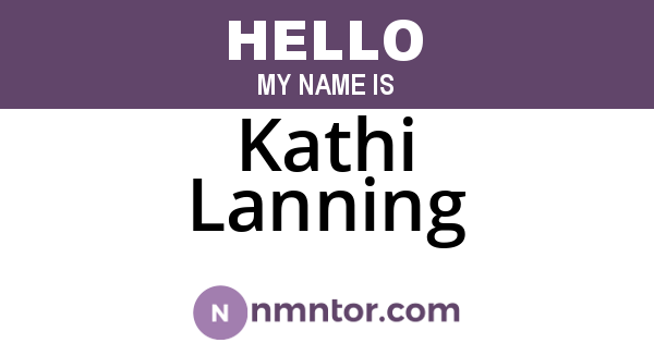 Kathi Lanning