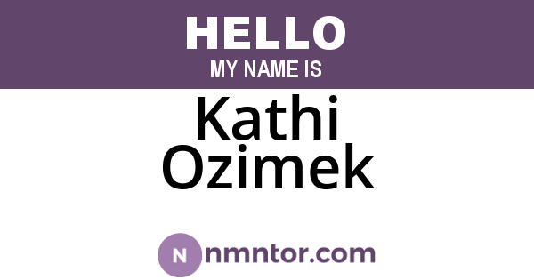 Kathi Ozimek