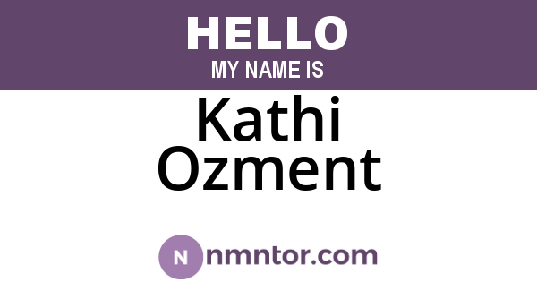 Kathi Ozment
