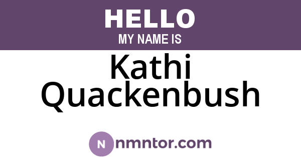 Kathi Quackenbush