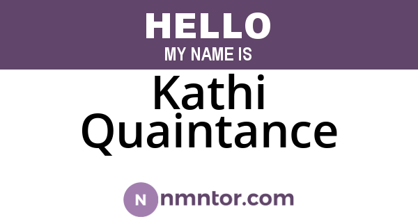 Kathi Quaintance