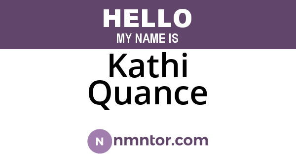 Kathi Quance