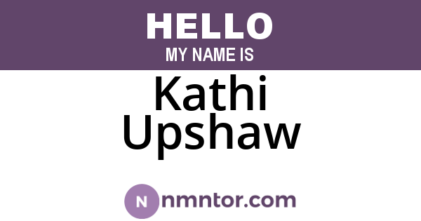 Kathi Upshaw