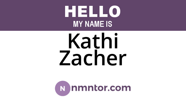 Kathi Zacher