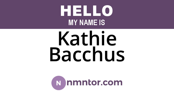 Kathie Bacchus