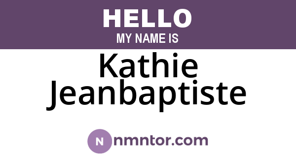 Kathie Jeanbaptiste