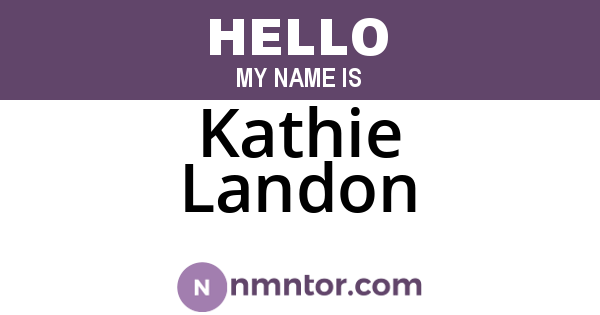 Kathie Landon