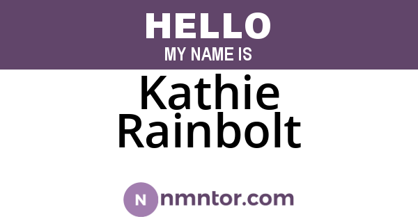 Kathie Rainbolt