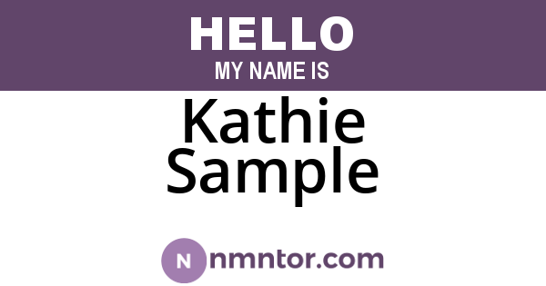 Kathie Sample