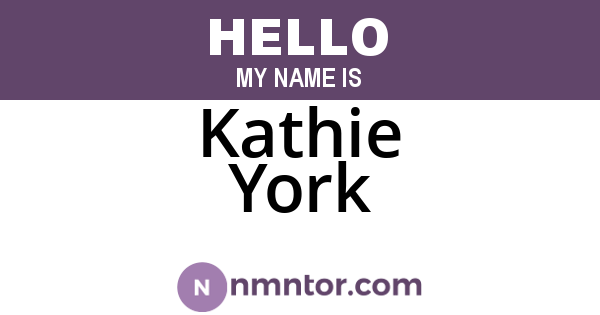 Kathie York