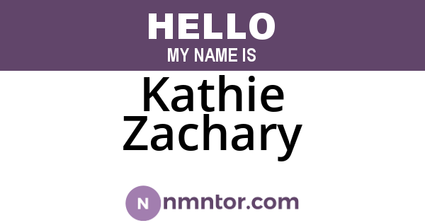Kathie Zachary