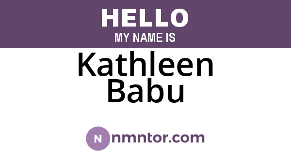 Kathleen Babu