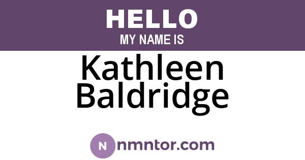 Kathleen Baldridge