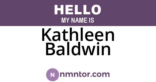 Kathleen Baldwin